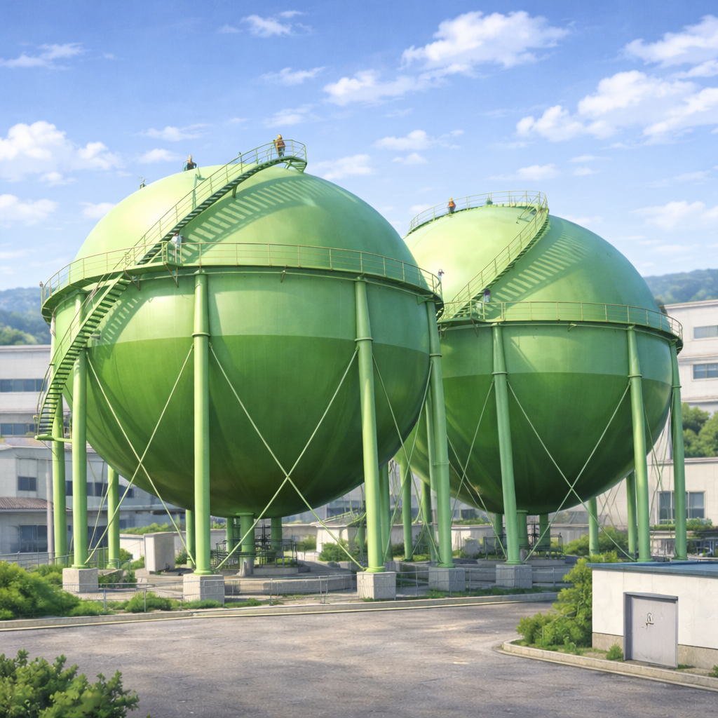 あの大きくて丸い施設？設備？　どうやって塗ってるの！？