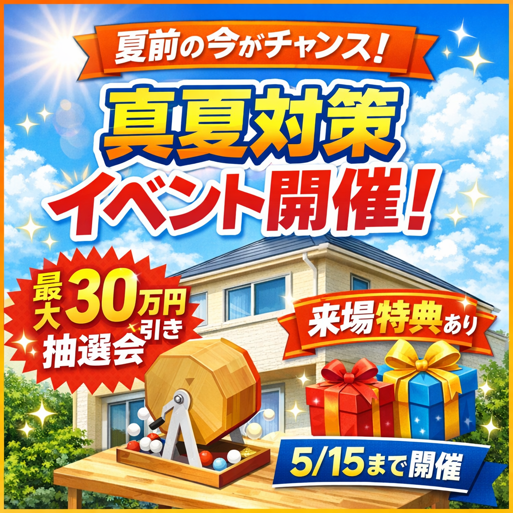 【イベント開催のお知らせ】真夏に備える“遮熱強化”キャンペーン！