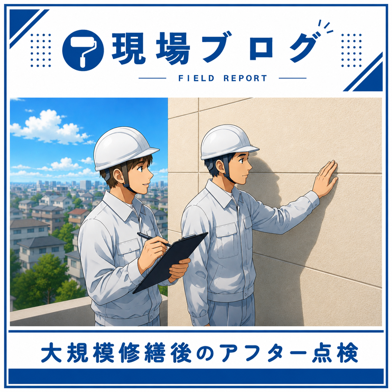 マンション大規模修繕後のアフター点検を実施しました！