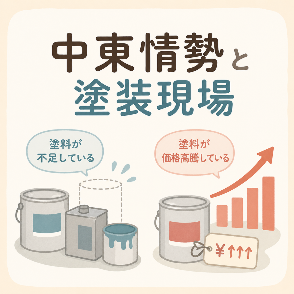 中東情勢と塗装現場。今、私たちができること