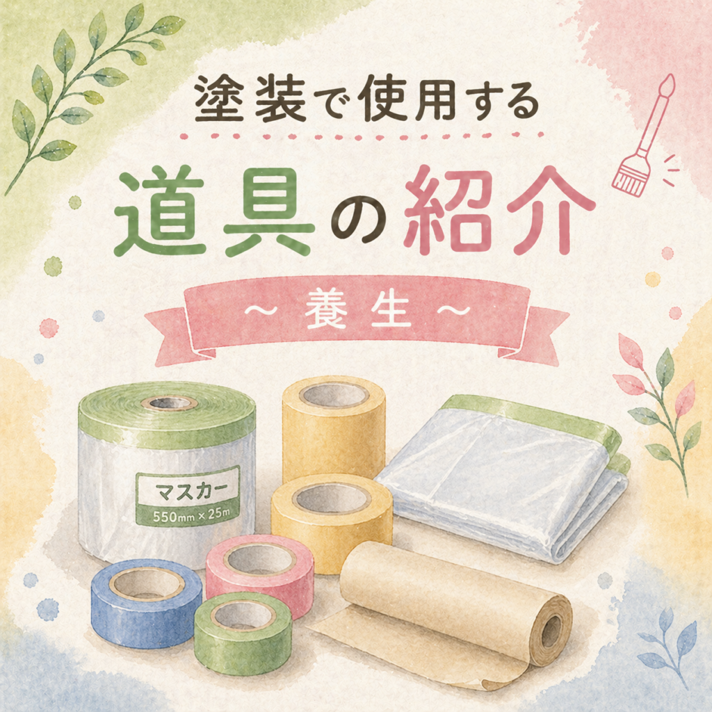 塗装で使用する道具の紹介 ～養生～