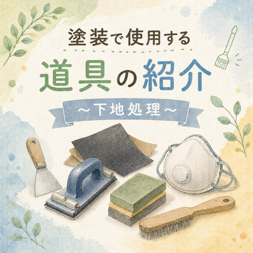 塗装で使用する道具の紹介 ～下地処理～
