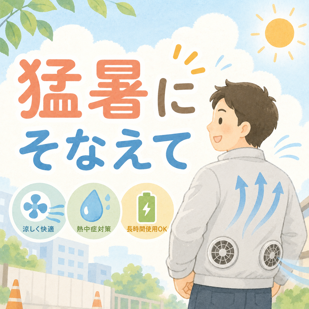 暑さ対策も大切に！空調服が支給されました！