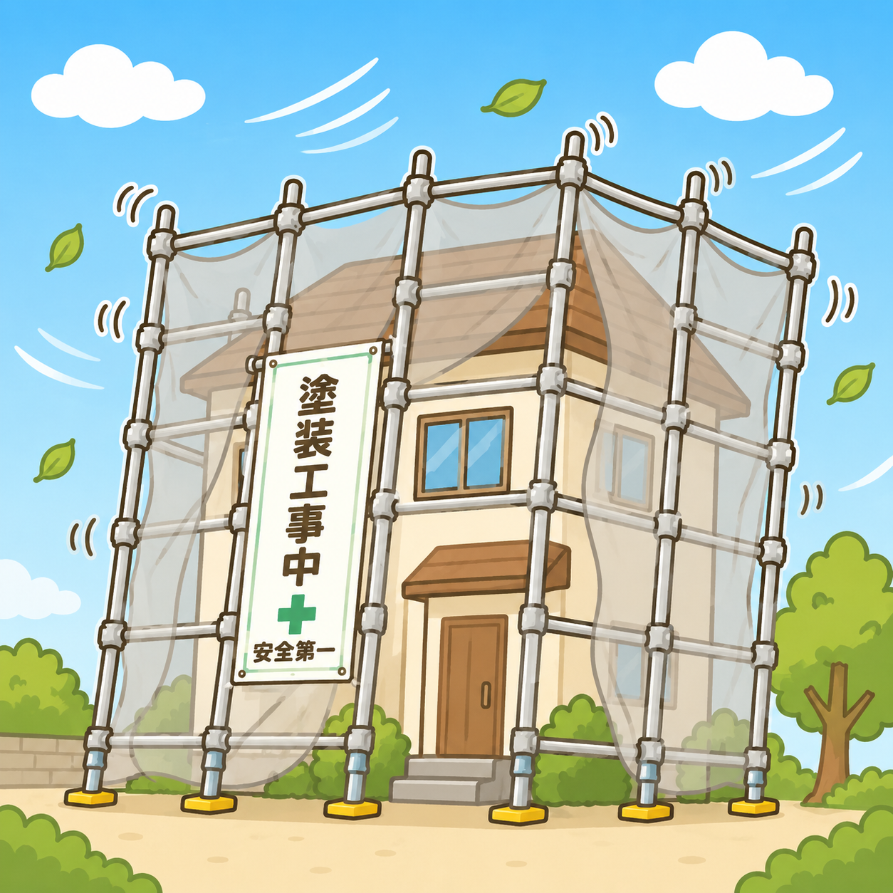 GW中の強風…事前に安全対策を行っていました！