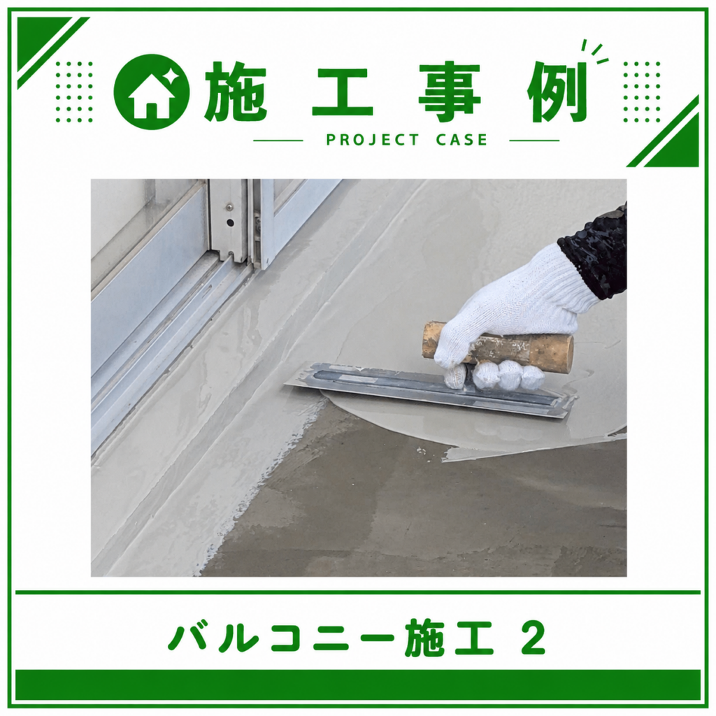 「バルコニーの防水施工」が完了しました！