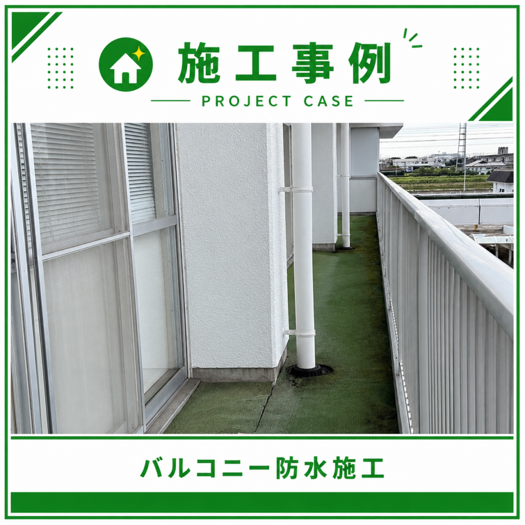 「バルコニーの防水施工」を行っています -０１