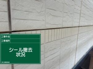 既存シーリング撤去状況