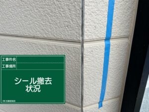 既存シーリング撤去状況