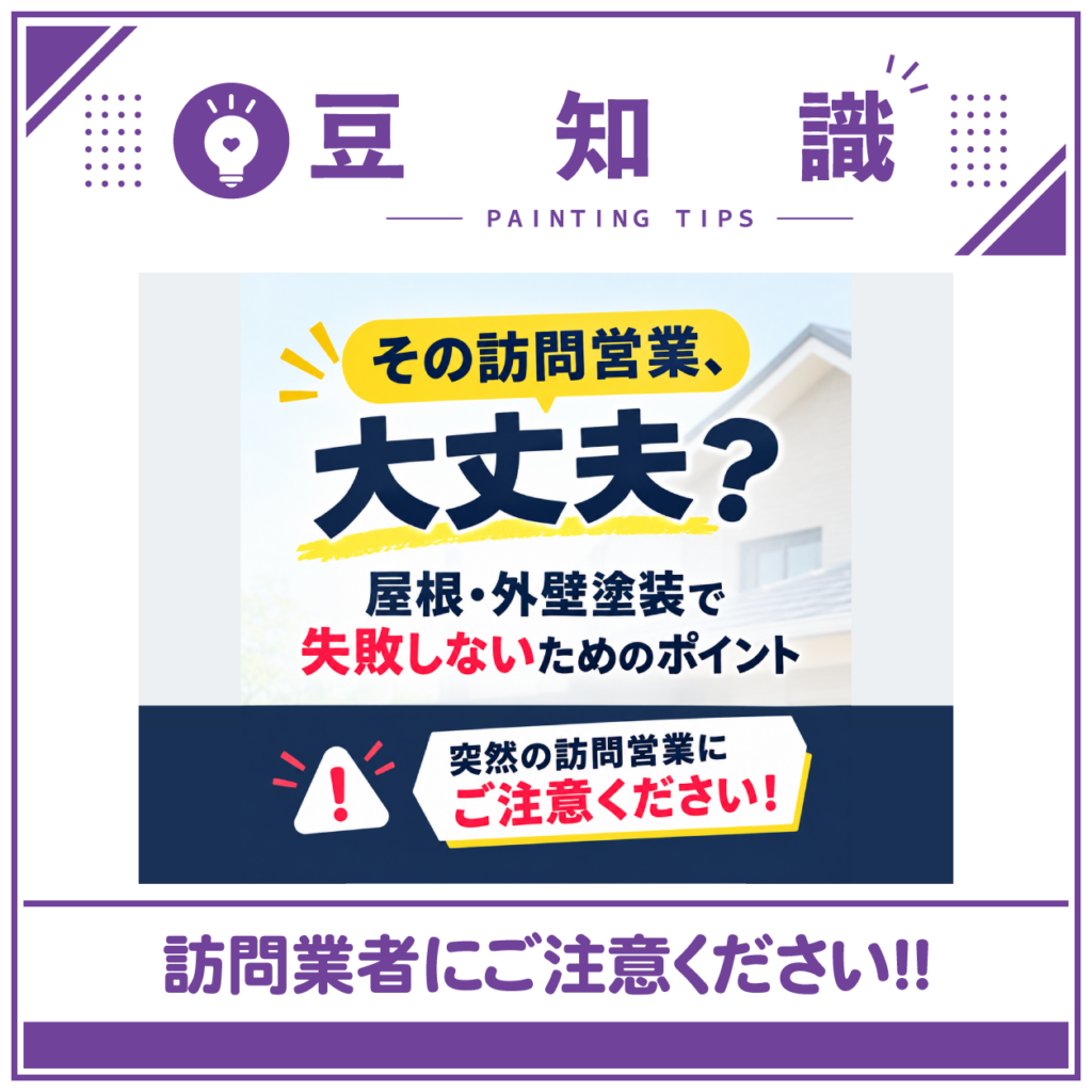 突然の訪問営業にご注意ください！屋根・外壁塗装で失敗しないポイント◎